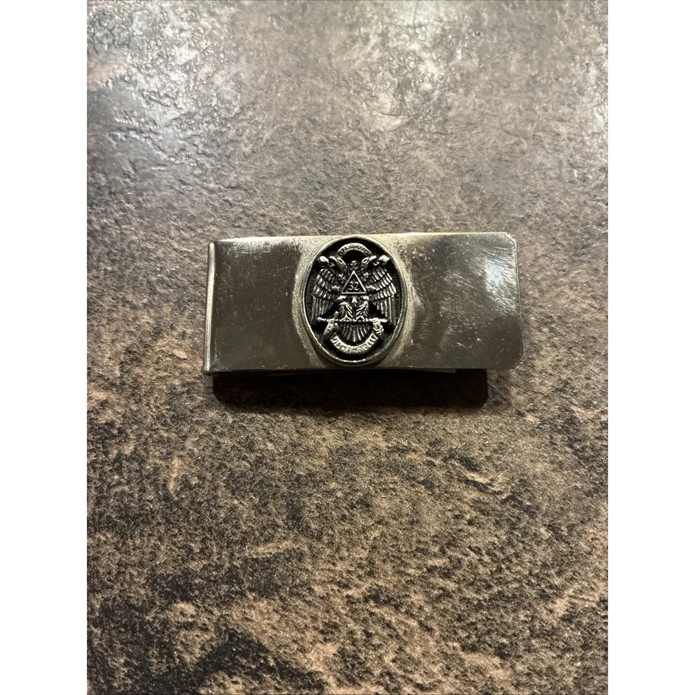 Vtg Masonic Scottish Rite 32nd Degree Money Clip